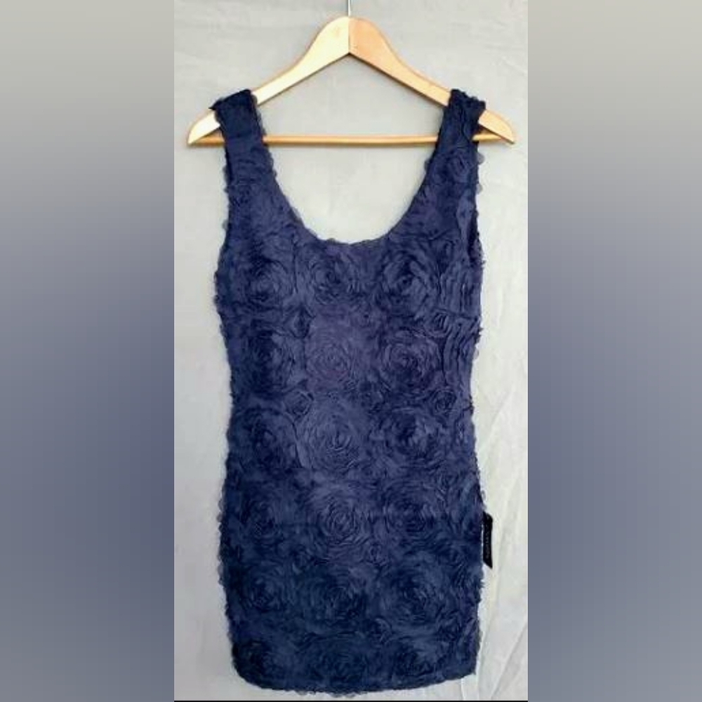 *fk fav* Forever21 Rose Patterned Navy Blue Minidress